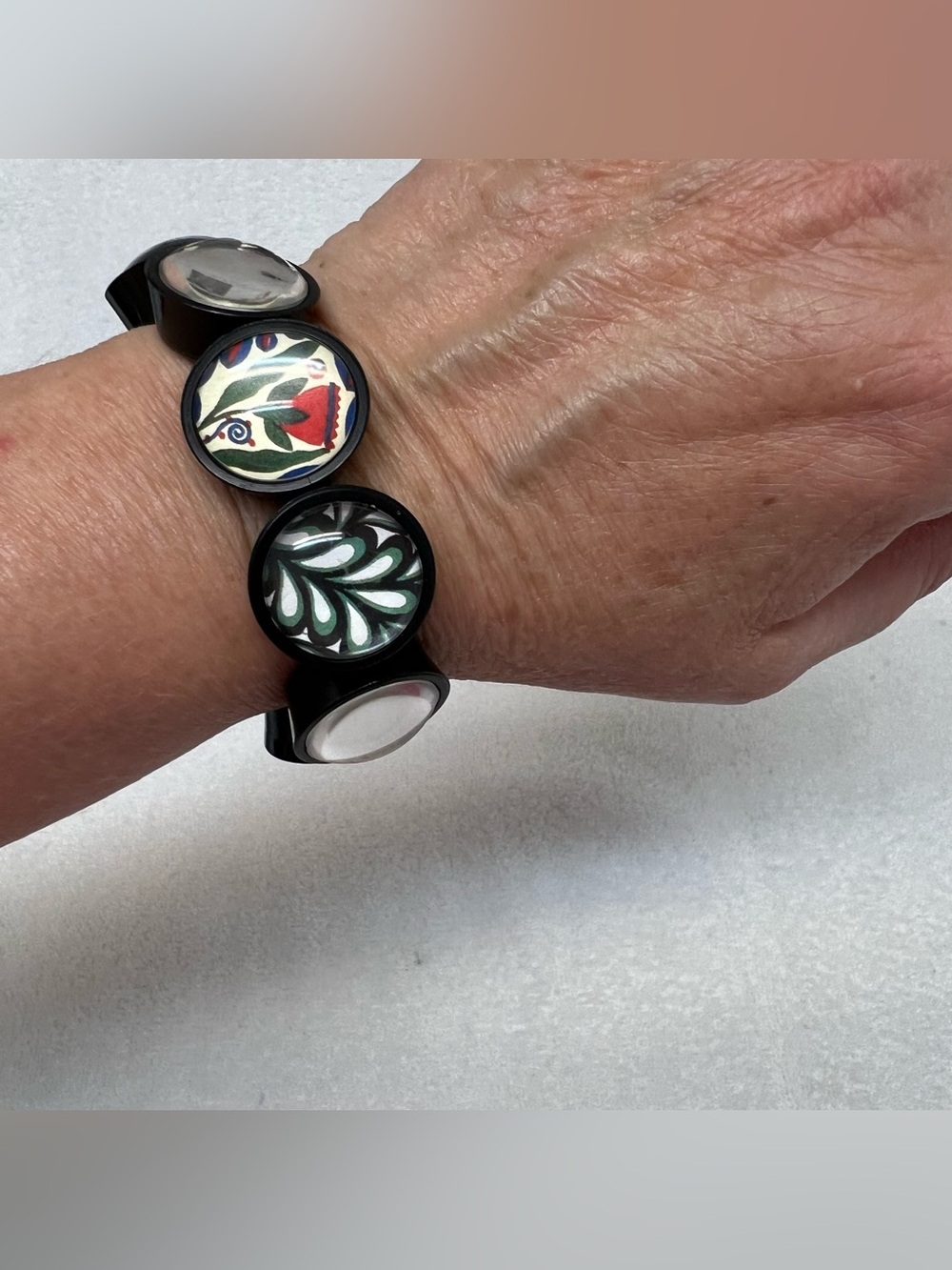 Hot Cakes Black Stretchy with Multi Color Bracelet